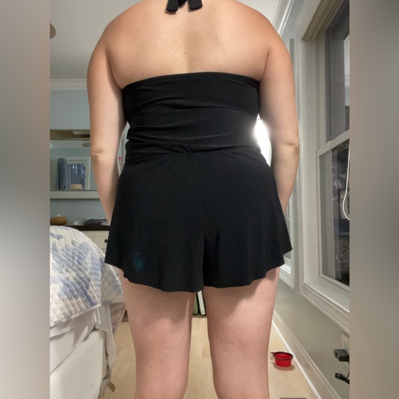 Vintage style halter top romper swimsuit - Picture 4 of 8